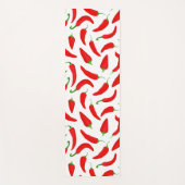 Hot Chili Pepper Cartoon Red White Pattern Yogamatte (Vorderseite)
