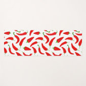 Hot Chili Pepper Cartoon Red White Pattern Yogamatte (Vorderseite (Horizontal))