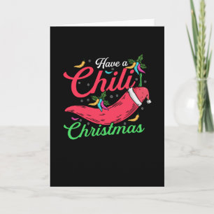 Hot Chili Pepper Christmas Design, Unisex Karte