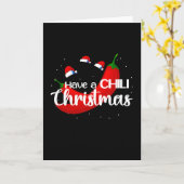 Hot Chili Pepper Christmas Design, Unisex Karte (Gelbe Blume)