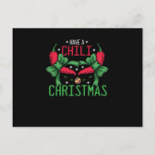 Hot Chili Pepper Christmas Design, Unisex Postkarte (Vorderseite)