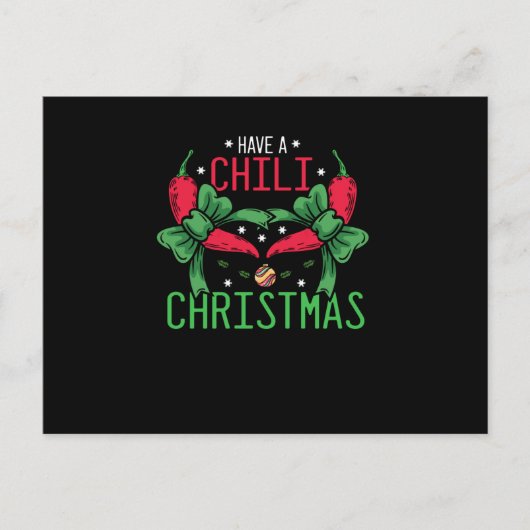 Hot Chili Pepper Christmas Design, Unisex Postkarte (Vorderseite)