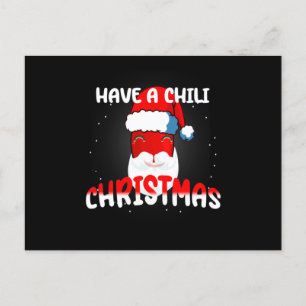 Hot Chili Pepper Christmas Design, Unisex Postkarte