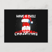 Hot Chili Pepper Christmas Design, Unisex Postkarte (Vorderseite)