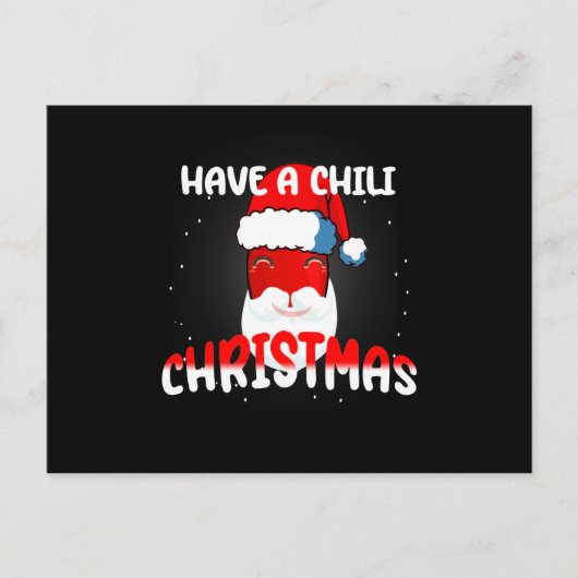 Hot Chili Pepper Christmas Design, Unisex Postkarte (Vorderseite)