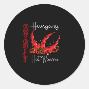 Hot Chili Pepper Christmas Design, Unisex Runder Aufkleber