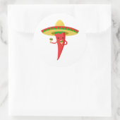 Hot Chili Pepper Runder Aufkleber (Tasche)