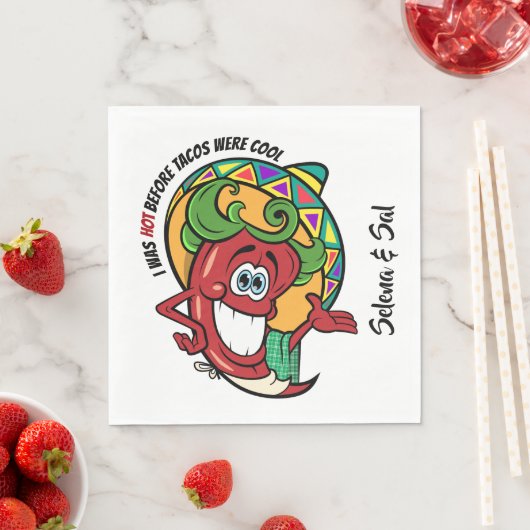 HOT Chili Pepper Spaß Serviette (Beispiel)