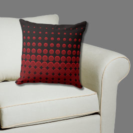 Hot Chili Red & Black Ascending Dots Kissen