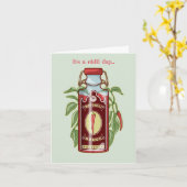 Hot Chili Sauce Karte (Gelbe Blume)