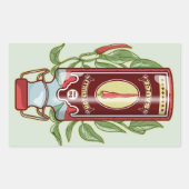 Hot Chili Sauce Rechteckiger Aufkleber (Vorderseite)
