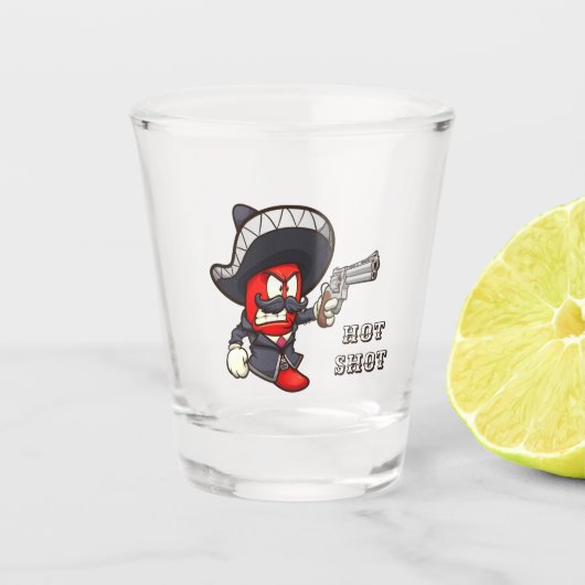 Hot Chili Shot (Bearbeiten) Schnapsglas (Vorderseite)