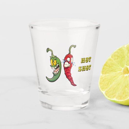 Hot Chili Shot Schnapsglas (Vorderseite)
