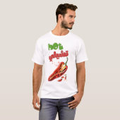 Hot Chili - Warnung: Extra scharfe Food Meme Wordp T-Shirt (Vorne ganz)