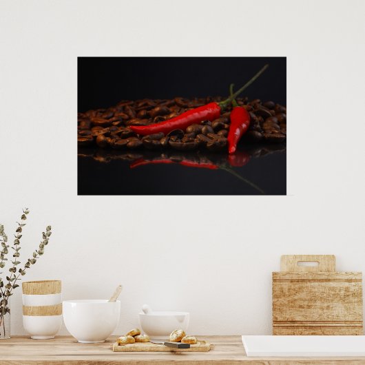 Hot Chilli Kaffee Poster (Küche)
