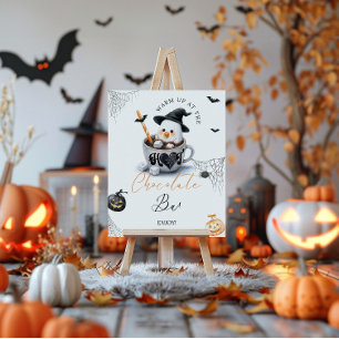 Hot Choco Bar Little Boo Baby Dusche Halloween Poster