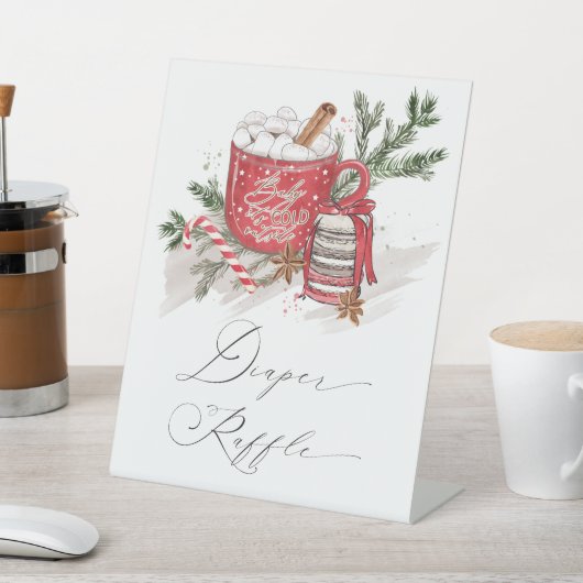 Hot Chocolate and Cookies Winter Baby Shower  Sockelschild (In SItu)