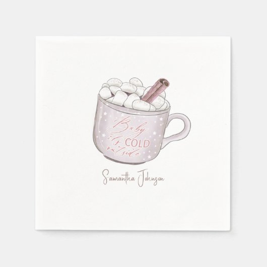 Hot Chocolate Baby Es ist kalt Außendusche Serviette (Vorderseite)