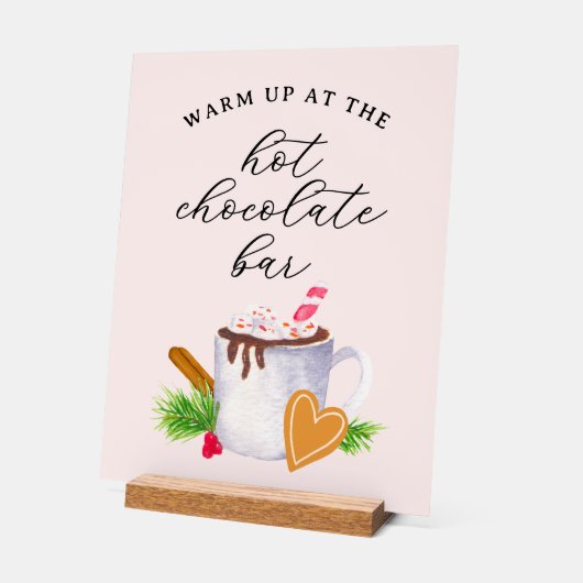 Hot Chocolate Bar Acrylschild (Winkel)