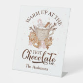 Hot Chocolate Bar Beige Pink Weihnachtsfamilie Nam Sockelschild (Vorderseite)