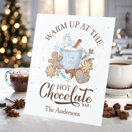 Hot Chocolate Bar Blue Brown Weihnachtsfamilie Nam Sockelschild