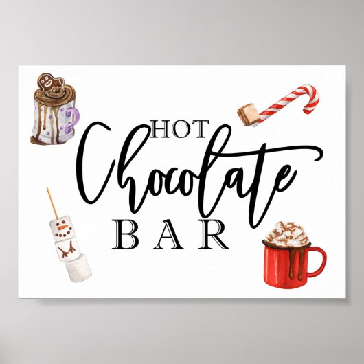 Hot Chocolate Bar Christmas Kakao Poster (Vorne)