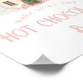 Hot Chocolate Bar Christmas village Baby Shower Poster (Ecke)