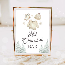 Hot Chocolate Bar Cocoa Baby It's Cold Outside Poster
