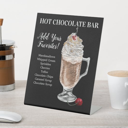 Hot chocolate Bar Drink Plaque Sockelschild (In SItu)