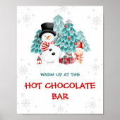 Hot Chocolate Bar Niedlich Snowman Weihnachten Par Poster (Vorne)