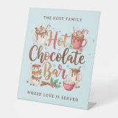 Hot Chocolate Bar Personalized Pedestal Sign Sockelschild (Vorderseite)