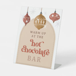 Hot Chocolate Bar Retro Bauble Christmas Bridal Sockelschild