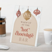 Hot Chocolate Bar Retro Bauble Christmas Bridal Sockelschild (In SItu)