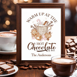 Hot Chocolate Bar Sign Beige Weihnachtsgebäck Poster
