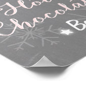 Hot Chocolate Bar signieren Pink Girl Schneeflocke Poster (Ecke)