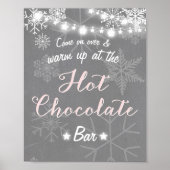 Hot Chocolate Bar signieren Pink Girl Schneeflocke Poster (Vorne)