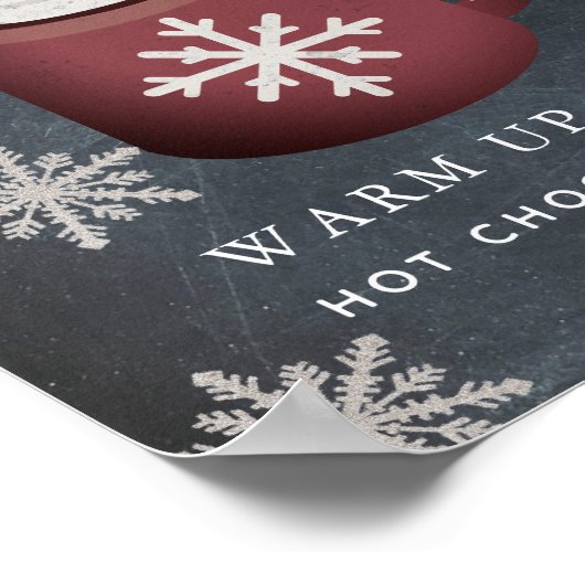 Hot-Chocolate-Bar-Zeichen Poster (Ecke)