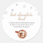 Hot Chocolate Bomb Fevor Label Runder Aufkleber (Vorderseite)
