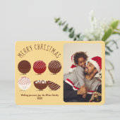 Hot Chocolate Bomb Fun Foto Weihnachten (Stehend Vorderseite)