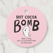 Hot Chocolate Bomb Gevor Pink Halloween Geschenkanhänger (Vorderseite)