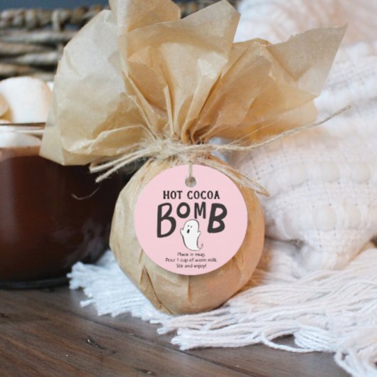 Hot Chocolate Bomb Gevor Pink Halloween Geschenkanhänger