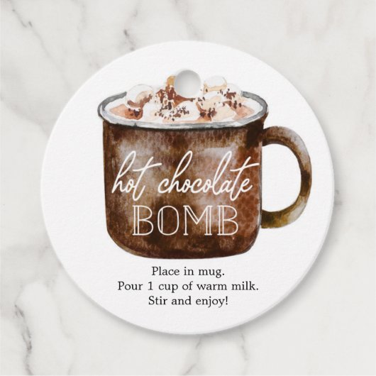 Hot Chocolate Bomb Gevor Tag Anleitungen Geschenkanhänger (Vorderseite)