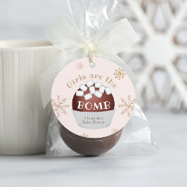 Hot Chocolate Bomb Girl Shower Tag Geschenkanhänger