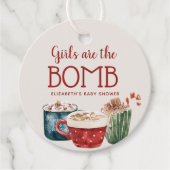 Hot Chocolate Bomb Girl Shower Tag Geschenkanhänger (Vorderseite)