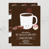 Hot Chocolate Bomb Hot Cocoa Party Einladung (Vorne/Hinten)