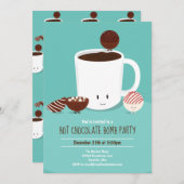 Hot Chocolate Bomb Hot Cocoa Party Einladung (Vorne/Hinten)