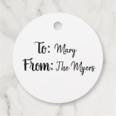 Hot Chocolate Bomb Tag Evergreen Christmas Geschenkanhänger (Rückseite)