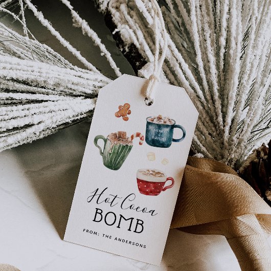 Hot Chocolate Bomb Tag Geschenkanhänger