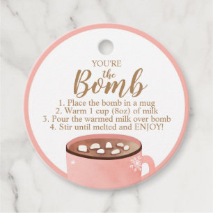 Hot Chocolate Bomb Tags Sie sind die Bombe Kakao Geschenkanhänger