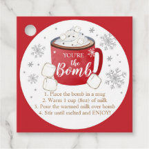 Hot Chocolate Bomb Tags Sie sind die Bombe Kakao